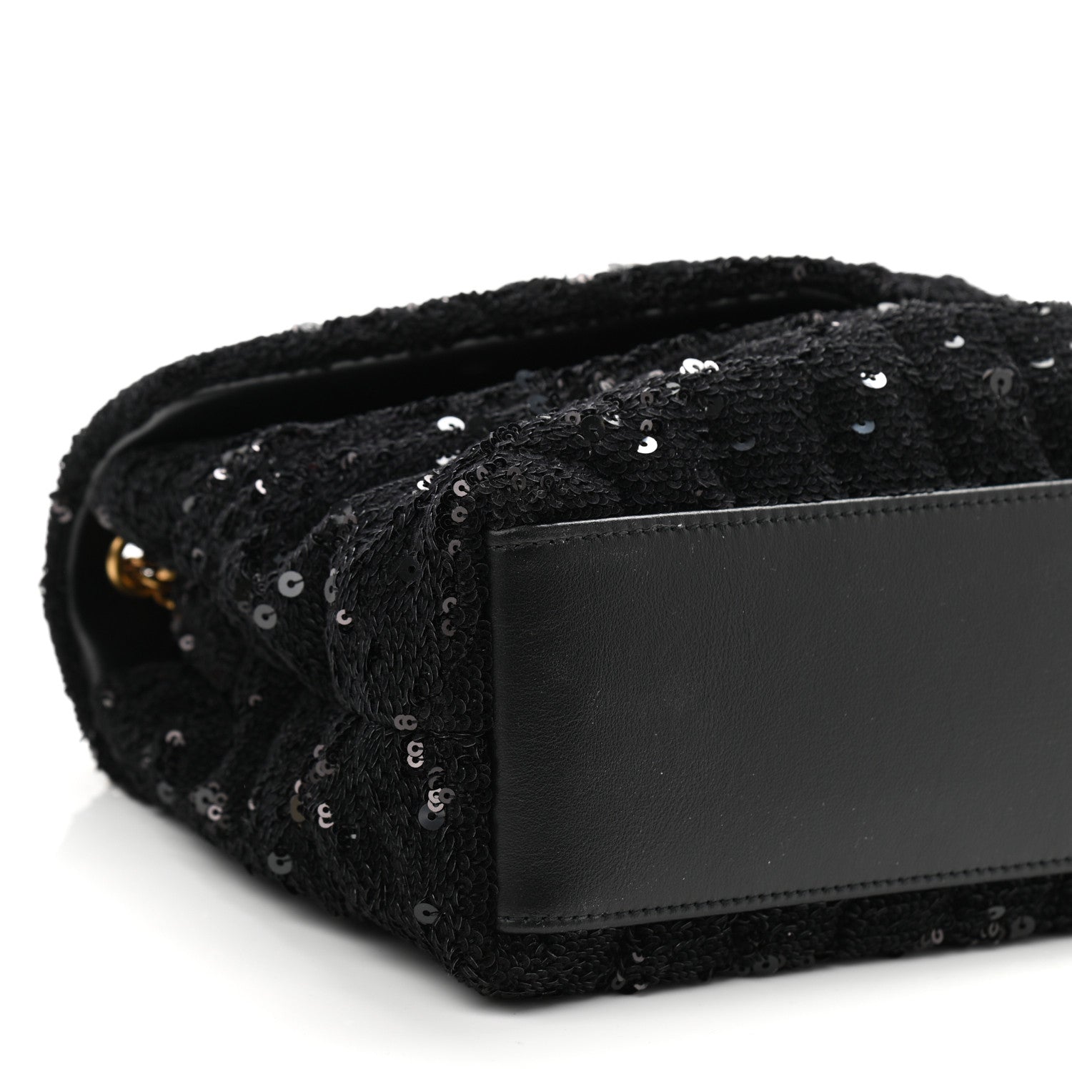 Saint Laurent Sequin Y Quilted Monogram Small Loulou Chain Satchel Black 10 of 11