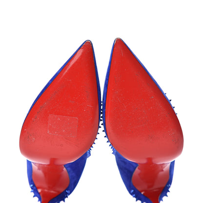 Christian Louboutin Suede Anjalina 100 Pumps 37 Azulejo 8 of 10