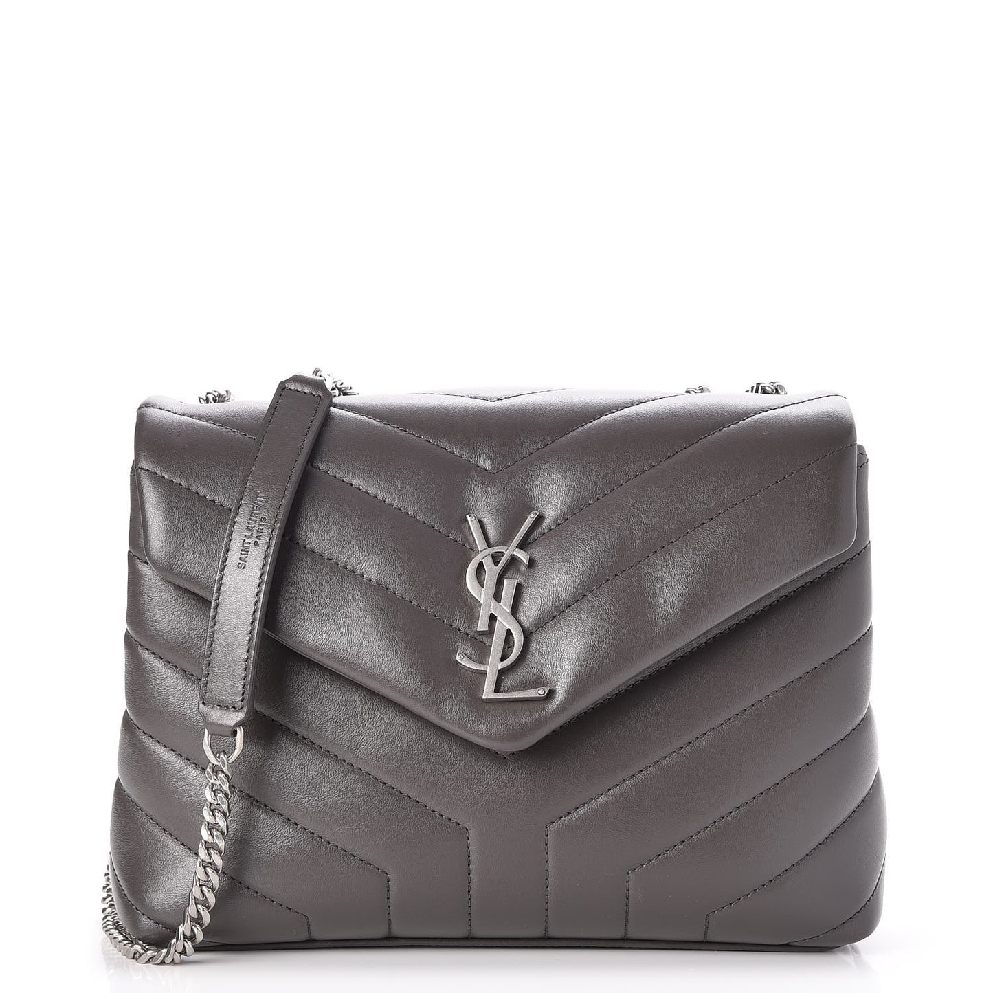 Calfskin Y Quilted Monogram Small Loulou Chain Satchel Earth