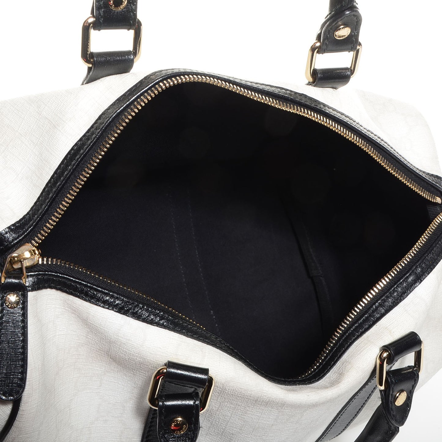 GG Plus Monogram Medium Joy Boston White Black