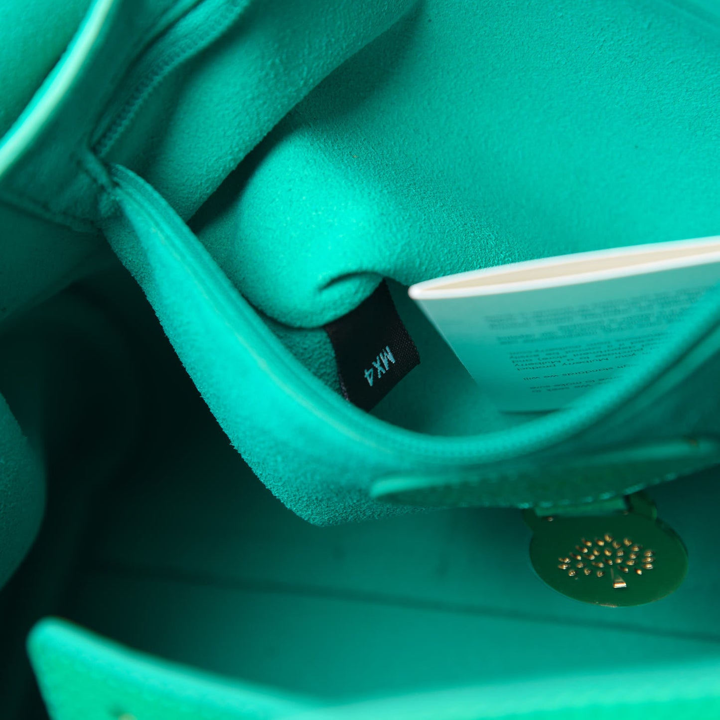 Classic Grain Small Bayswater Satchel Aqua Green