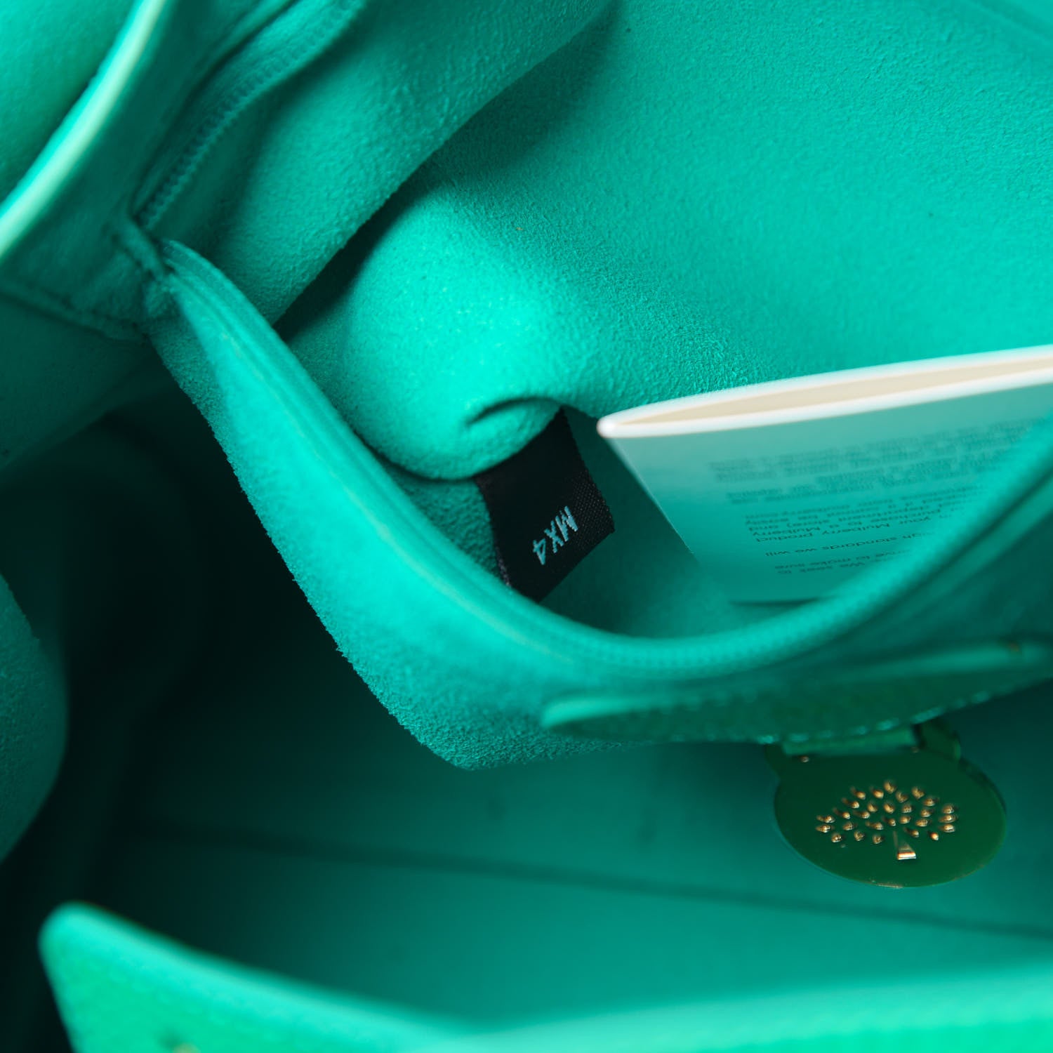 Mulberry Classic Grain Small Bayswater Satchel Aqua Green 9 of 13