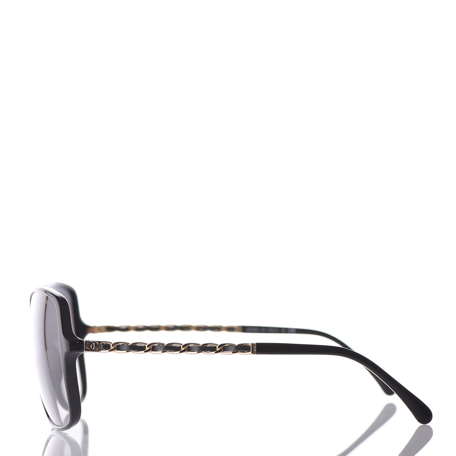 Chanel Lambskin Square Chain Sunglasses 5210-Q Black 2 of 8