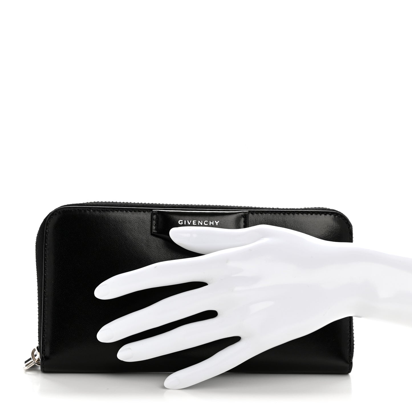 Box Calfskin Antigona Continental Zip Around Wallet Black