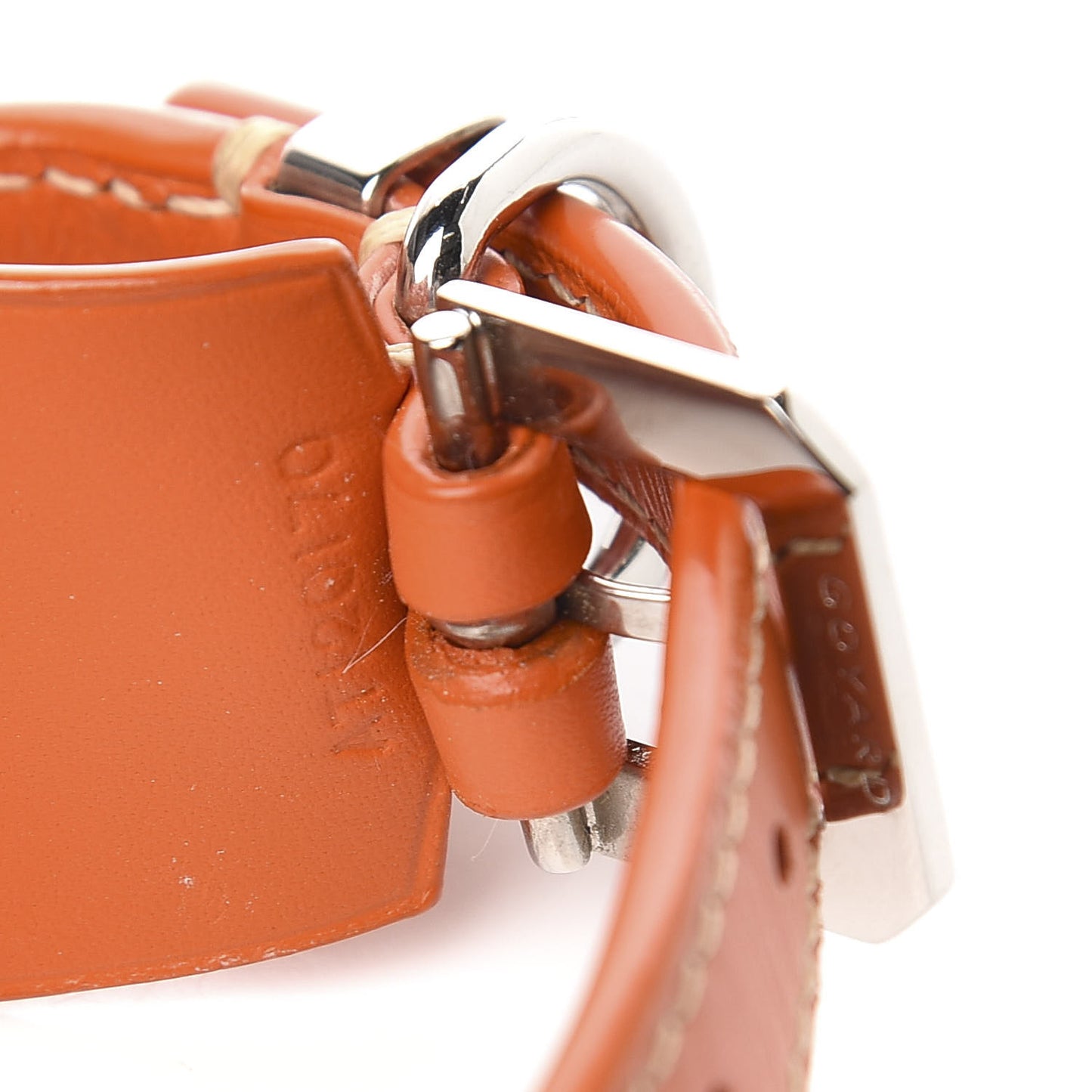 Goyardine Dog Collar Orange