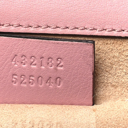 Gucci Calfskin Studded Small Padlock Shoulder Bag Carmine Rose 7 of 14
