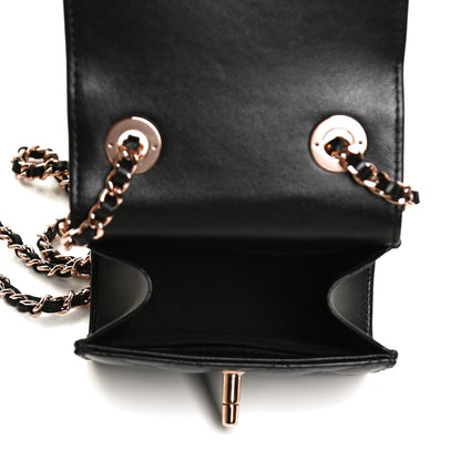 Chanel Lambskin Quilted Mini Trendy CC Chain Wallet Black 4 of 11