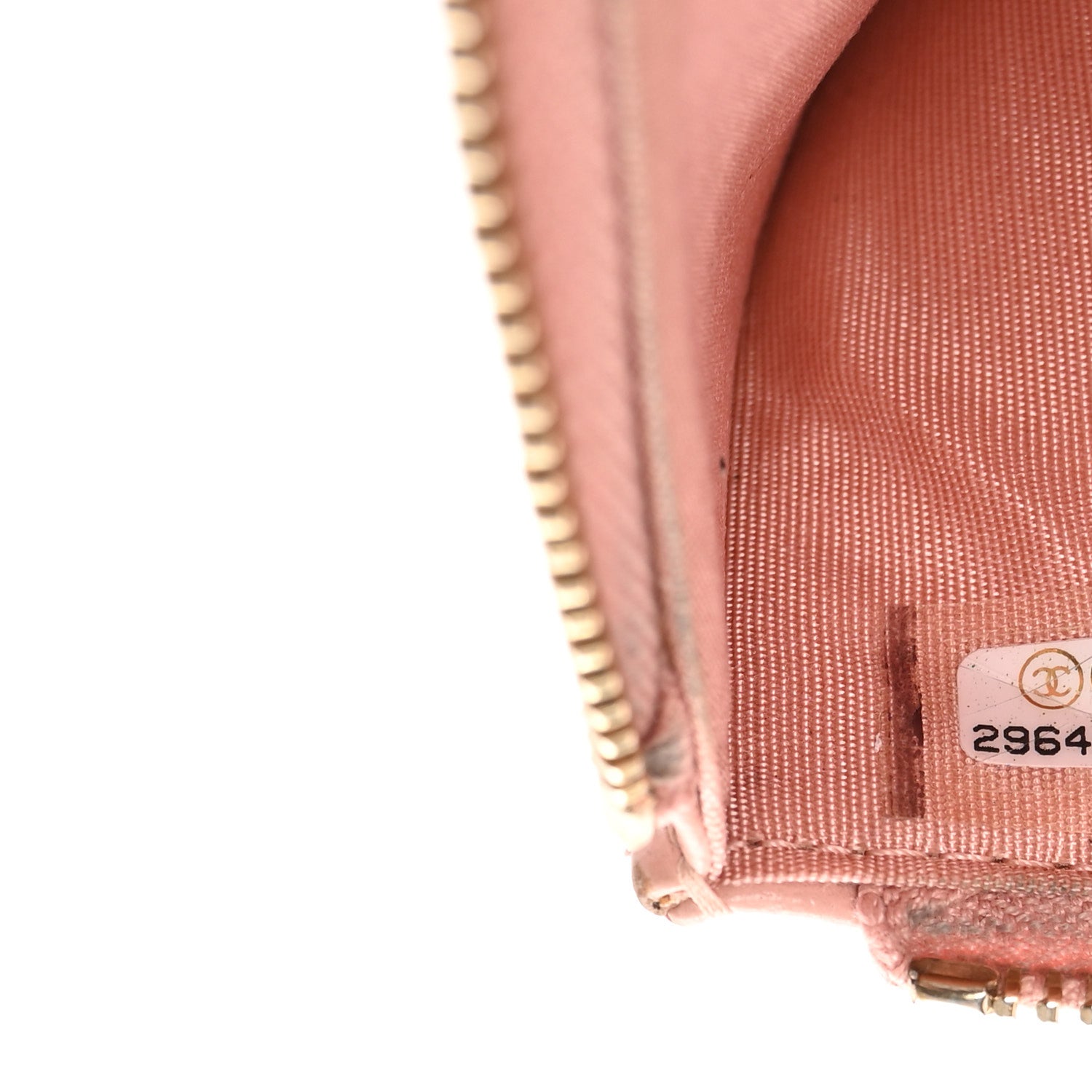 Chanel Caviar Camellia Embossed Classic Flat Wallet Pouch Pink 7 of 7