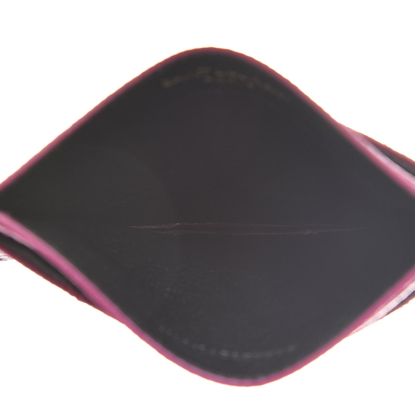 Grain De Poudre Matelasse Chevron Monogram Credit Card Case Dark Grape