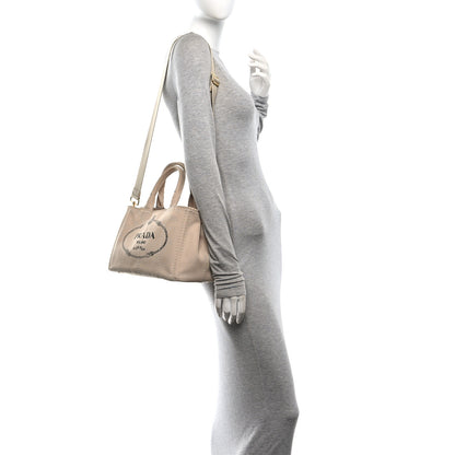 Prada Canapa Small Logo Tote Corda 2 of 12