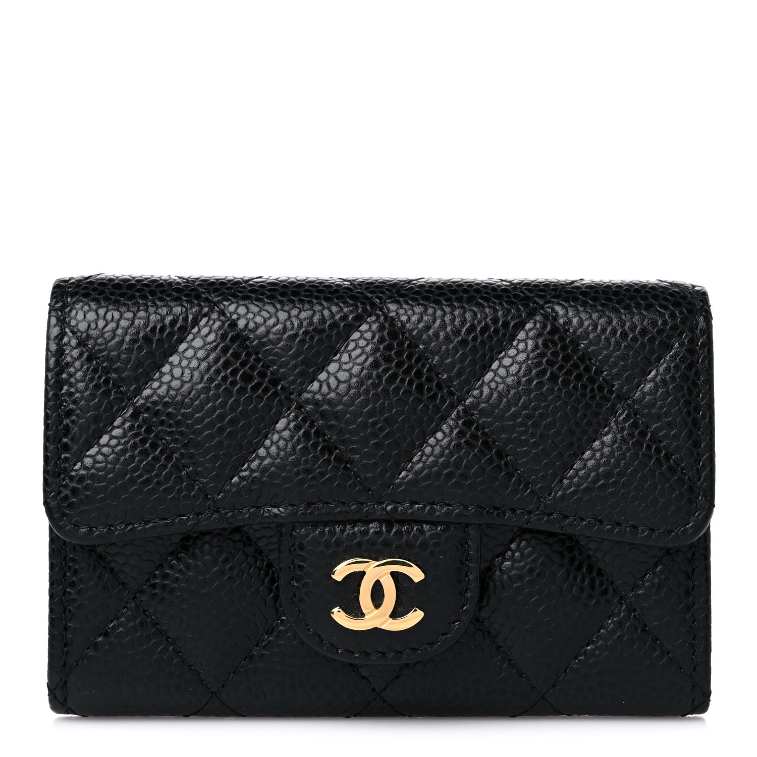 Chanel Caviar Quilted Flap Card Holder Black 1 of 9