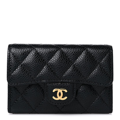 Chanel Caviar Quilted Flap Card Holder Black 1 of 9