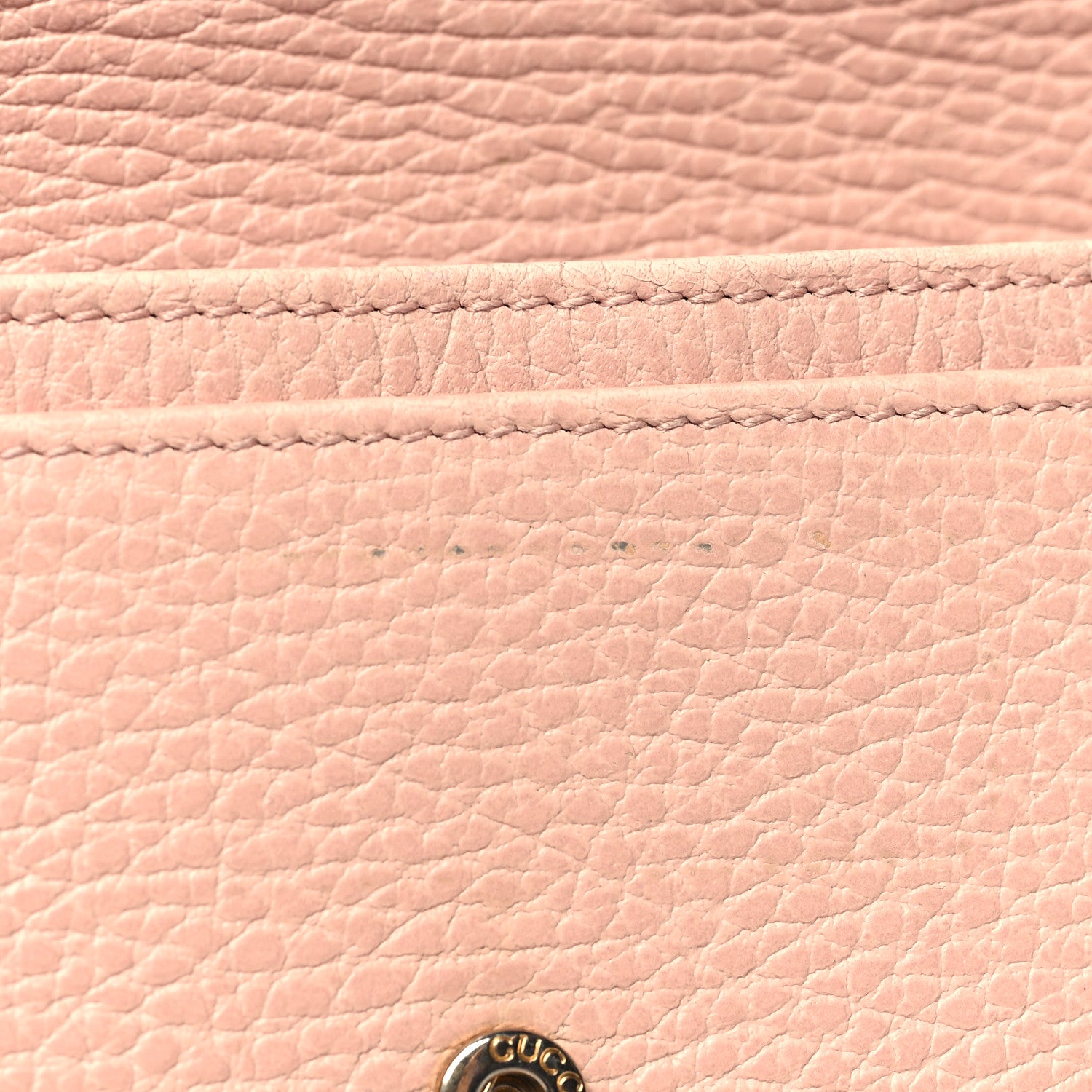 Gucci Dollar Calfskin Petite GG Marmont Wallet Chain Perfect Pink 13 of 17