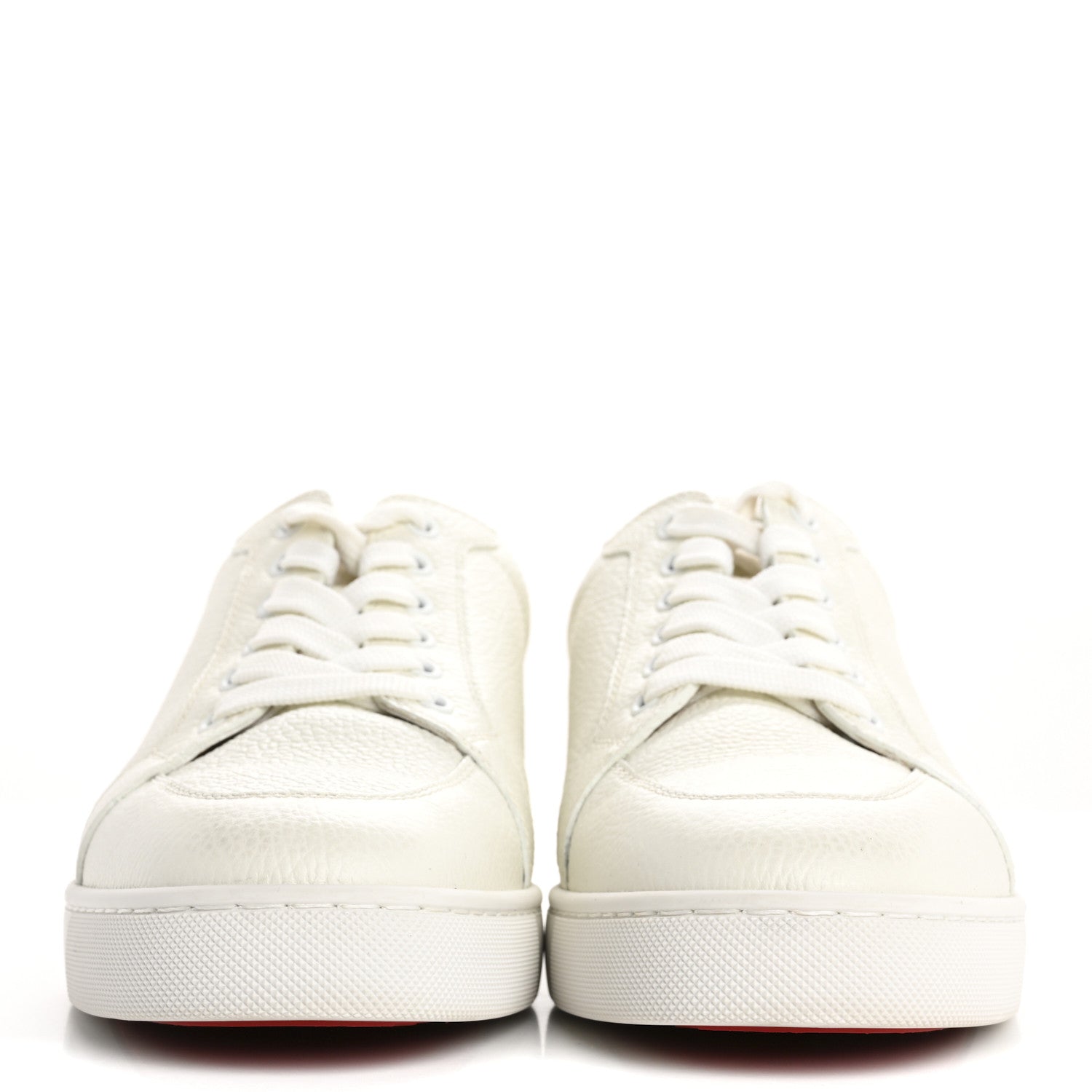 Christian Louboutin Grained Calfskin Rantulow Flat Sneakers 42 Latte 3 of 10