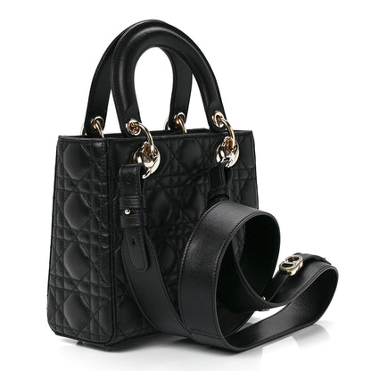 Christian Dior Lambskin Cannage Small My ABCDior Lady Dior Black 3 of 11
