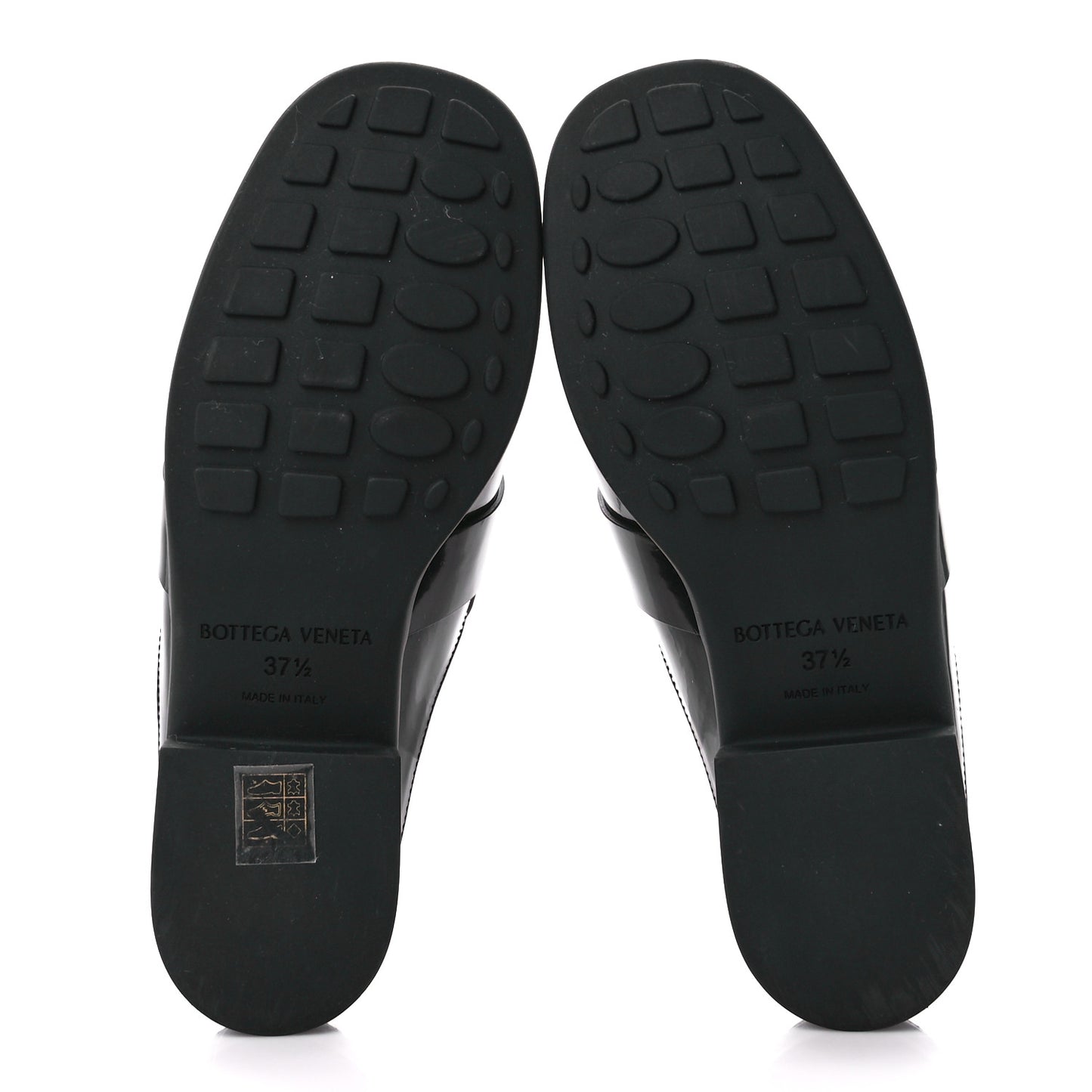 Glossy Calfskin Monsieur Loafers 37.5 Black