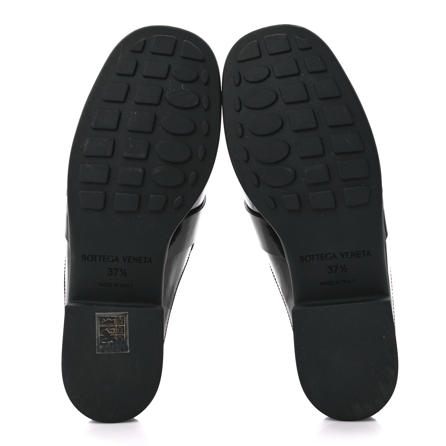 Bottega Veneta Glossy Calfskin Monsieur Loafers 37.5 Black 5 of 7
