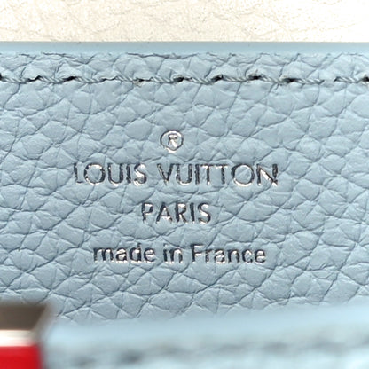Louis Vuitton Taurillon Capucines Mini Light Blue White Red 6 of 10