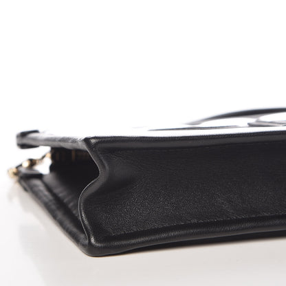 Chanel Tweed PVC Lambskin Wristlet Pouch Black 9 of 10