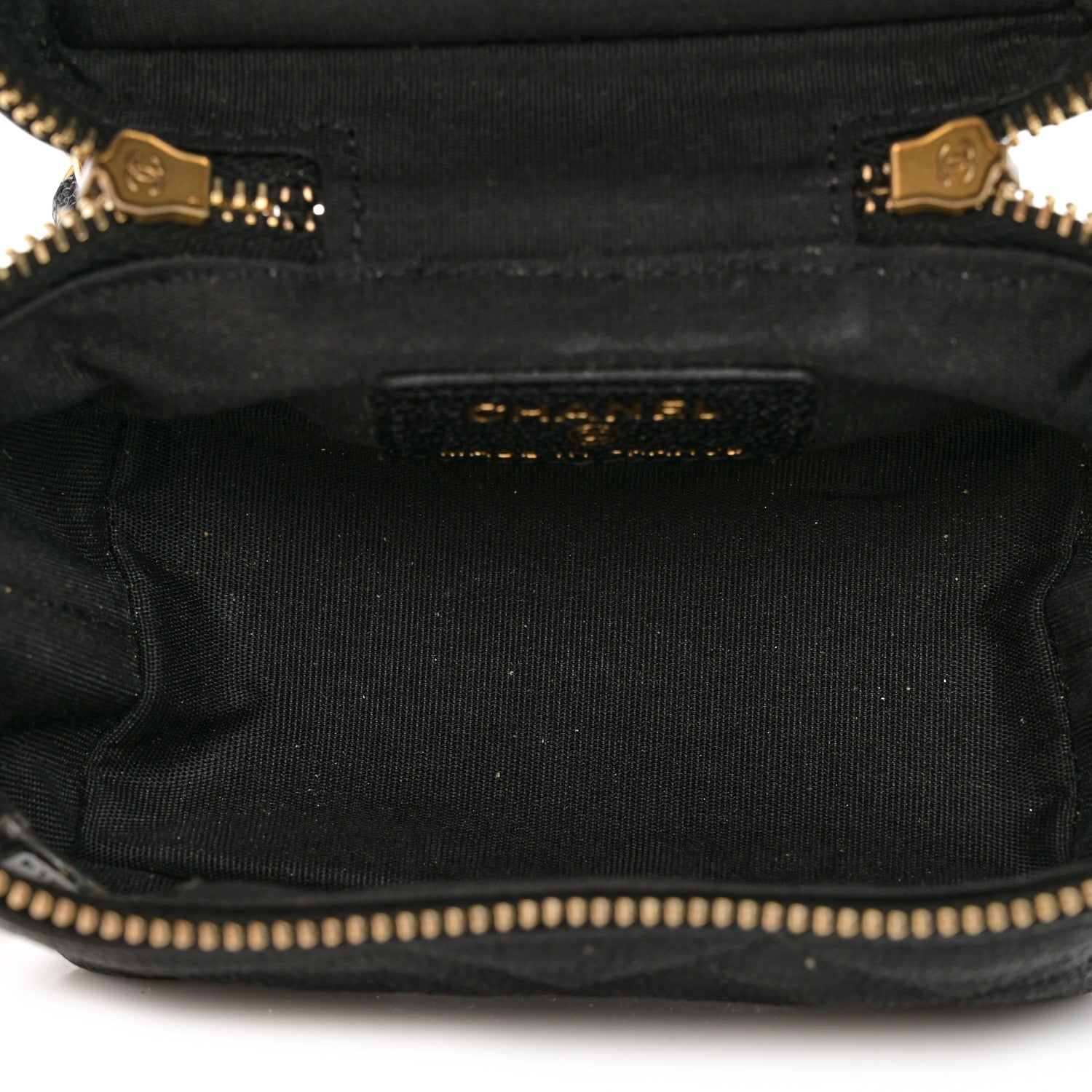 Chanel Caviar Quilted Mini Top Handle Vanity With Chain Black 5 of 11