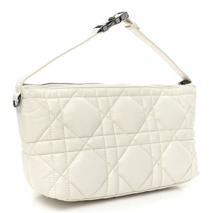 Christian Dior Calfskin Macrocannage Medium Diortravel Nomad Pouch Latte 3 of 10