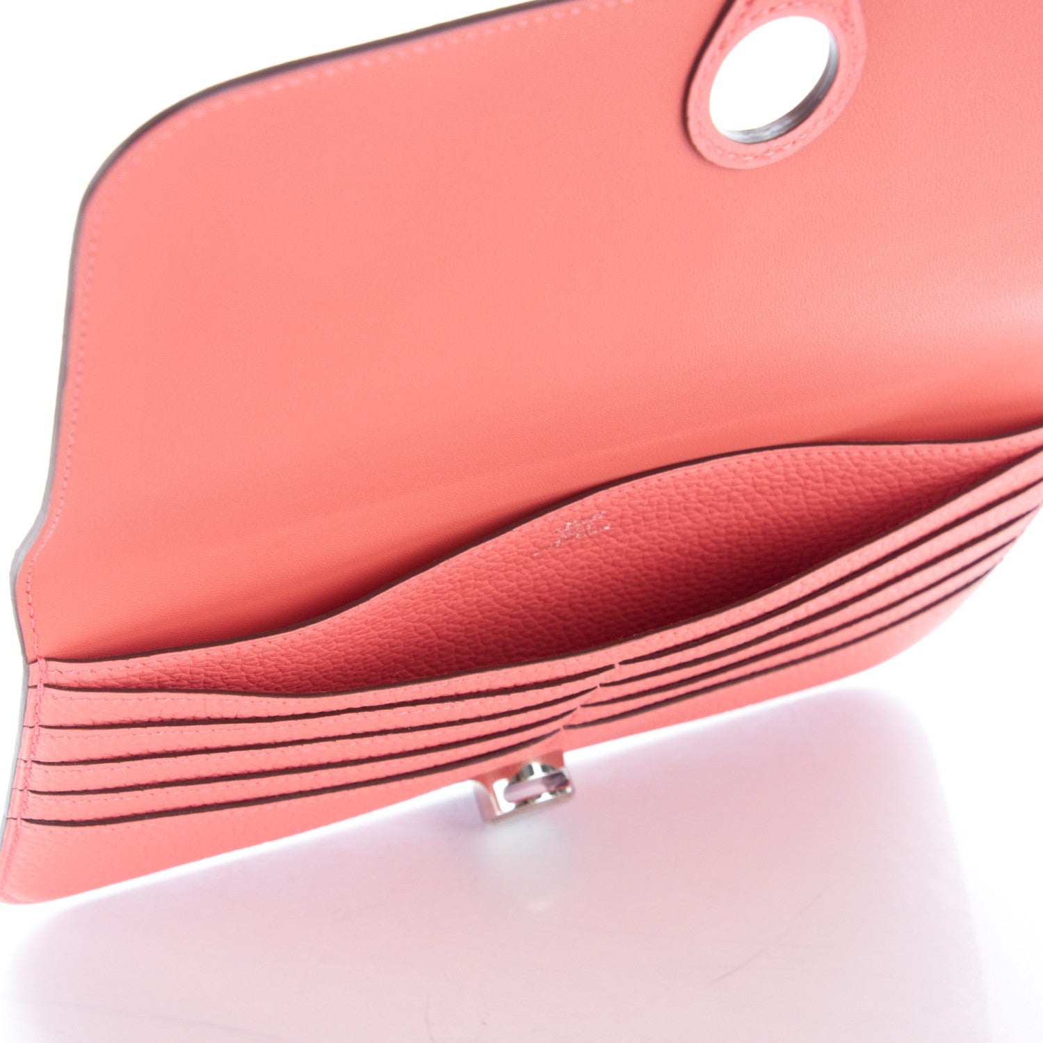 Hermes Togo Dogon Recto Verso Wallet Rose Candy 5 of 7