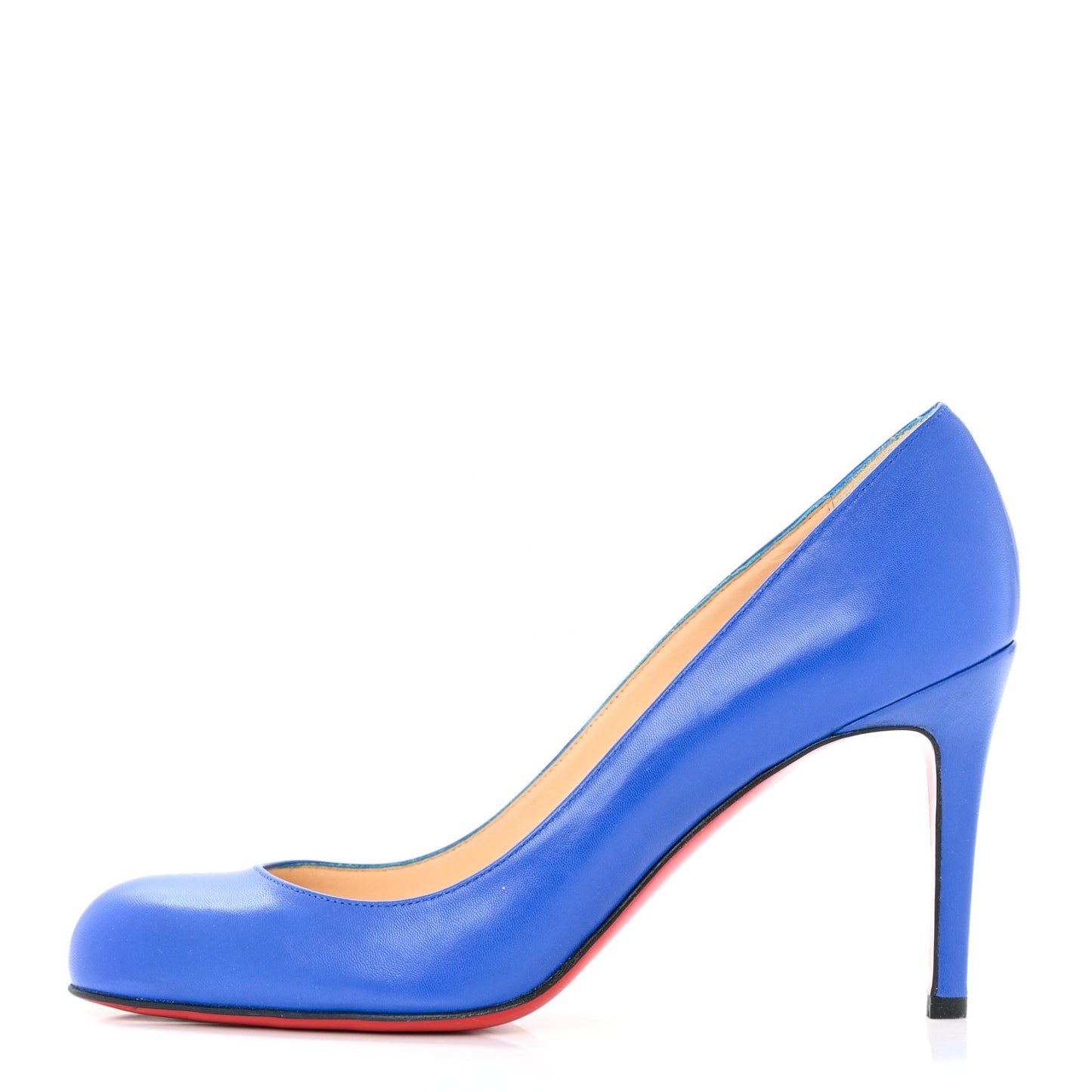 Shiny Nappa Simple 85 Pumps 38 Blue