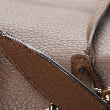 Gucci Pebbled Calfskin Medium Soho Chain Shoulder Bag Maple Brown 14 of 19