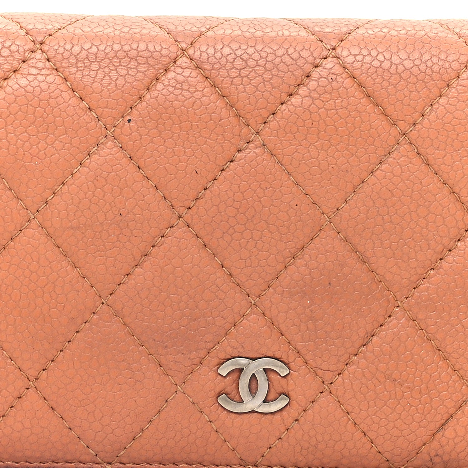 Chanel Caviar Quilted Yen Wallet Dark Beige 9 of 11