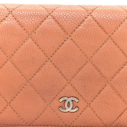Chanel Caviar Quilted Yen Wallet Dark Beige 9 of 11