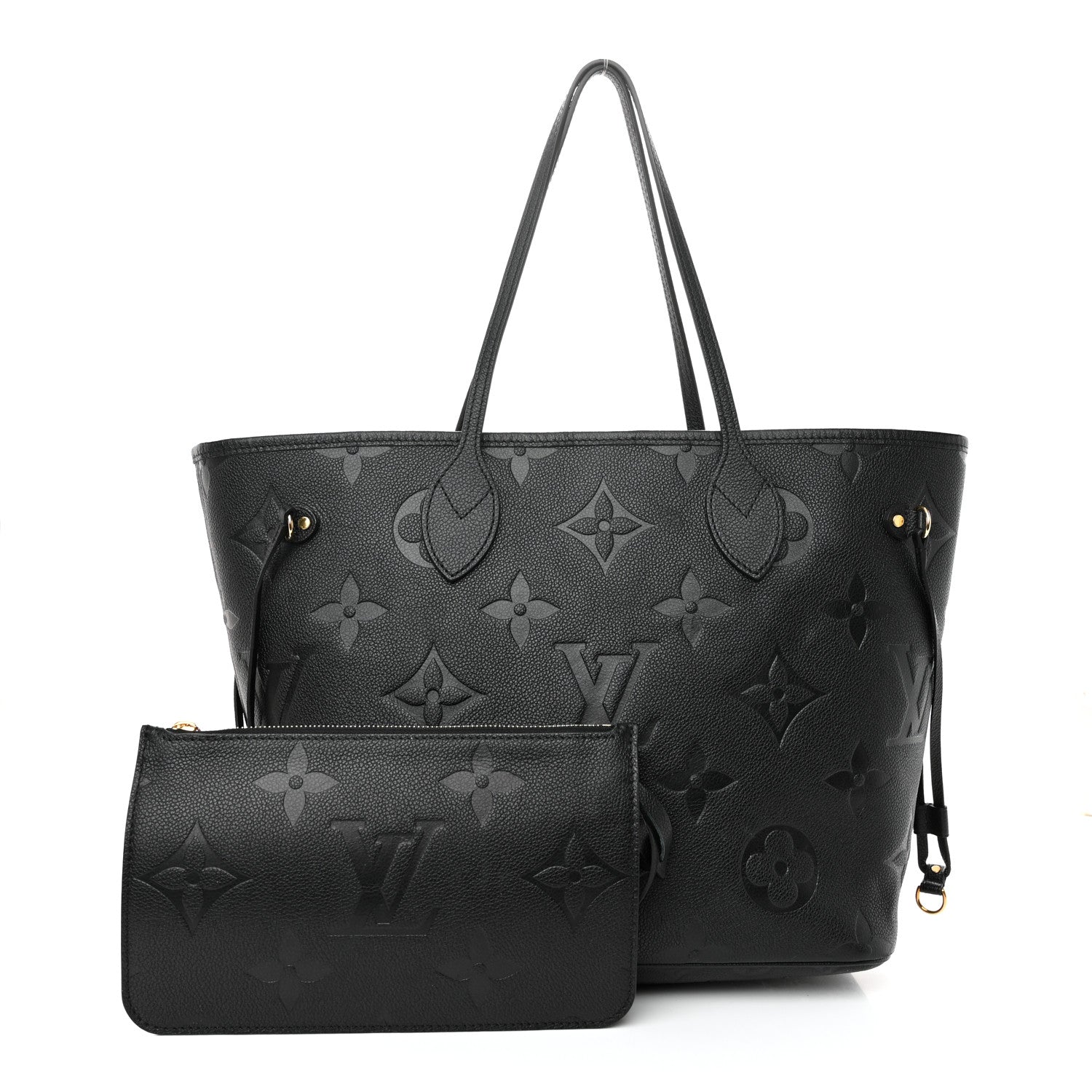 Louis Vuitton Empreinte Monogram Giant Neverfull MM Black 3 of 10