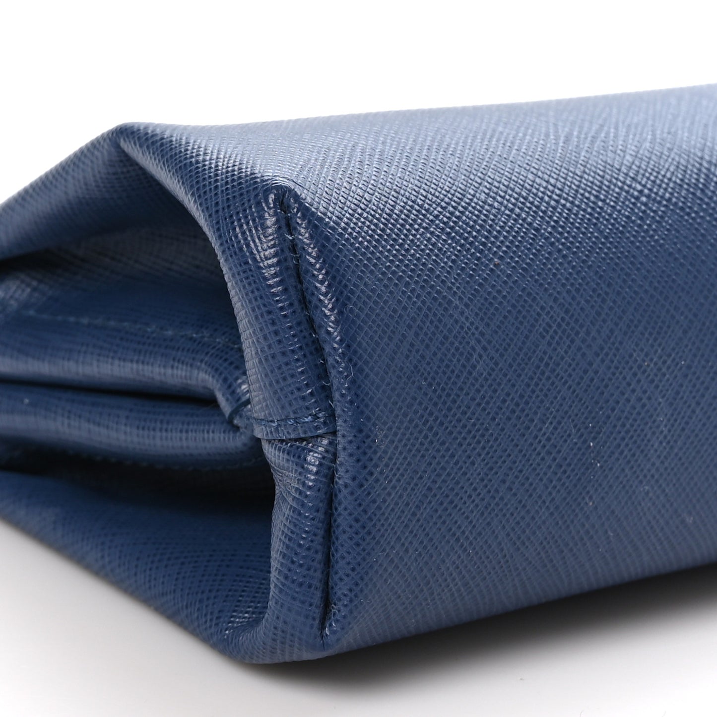 Saffiano Lux East West Frame Clutch Cobalto