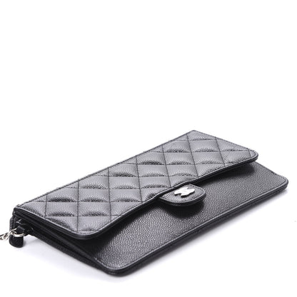Chanel Caviar Quilted Classic Pouch With Handle Black 4 of 10