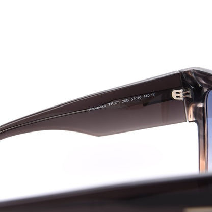 Tom Ford Acetate Anoushka Cat Eye Sunglasses TF371 Melange Grey Peach 6 of 8