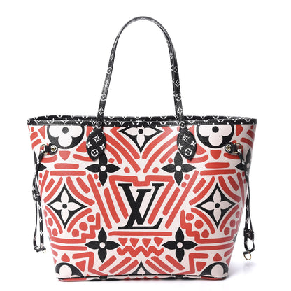 Louis Vuitton Monogram Giant Crafty Neverfull MM Creme Rouge Black 1 of 9
