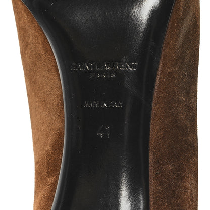 Saint Laurent Suede Zoe 85 Pumps 41 Caramel 9 of 10