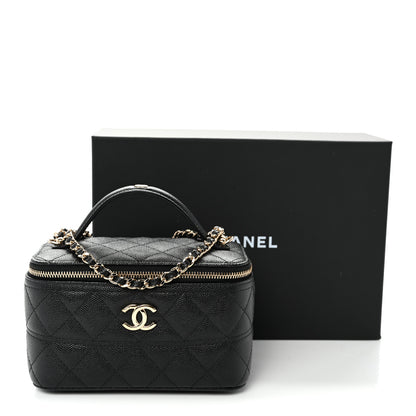 Chanel Caviar Quilted Trendy Handle Mini Vanity Black 11 of 11