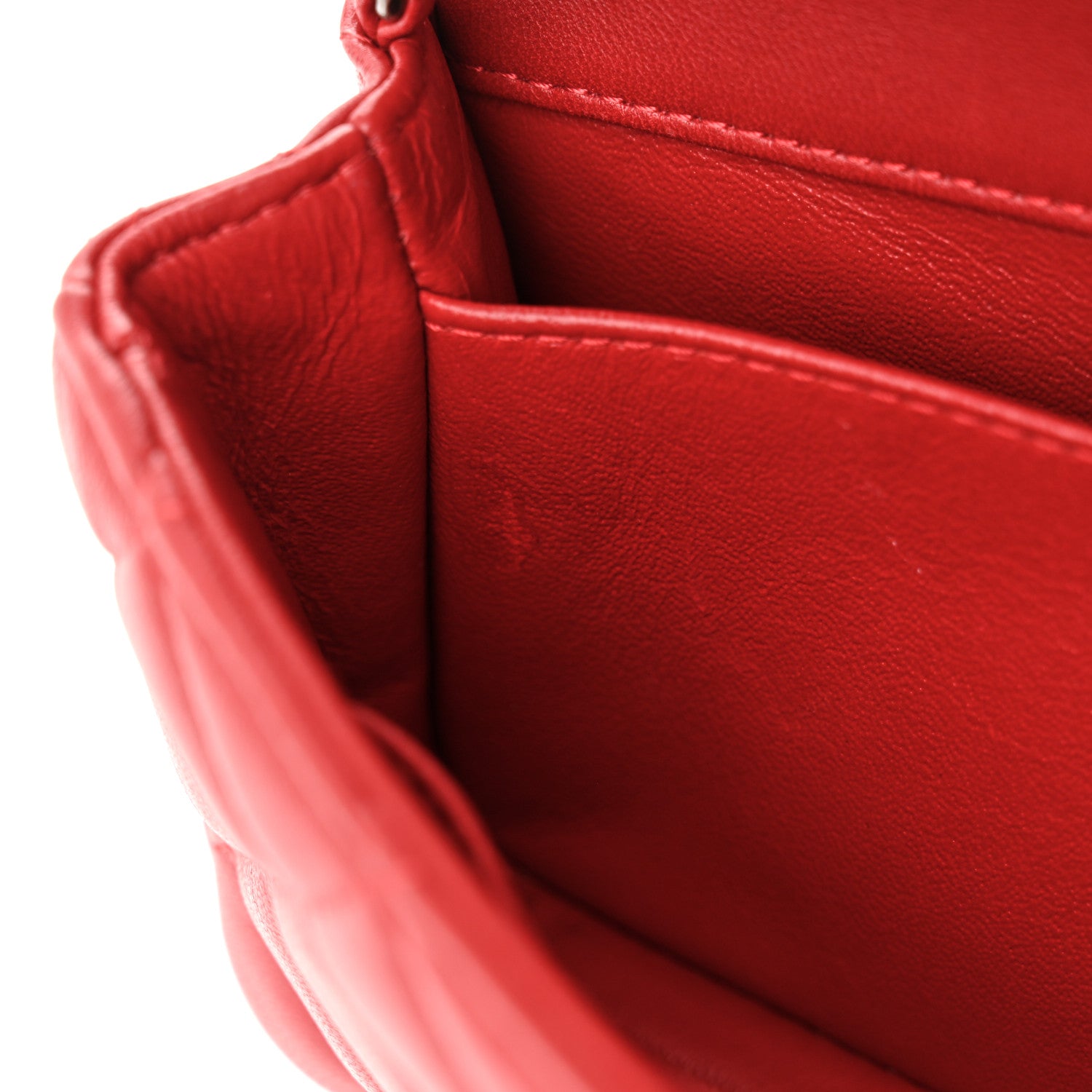 Chanel Lambskin Quilted Extra Mini Rectangular Flap Red 15 of 15