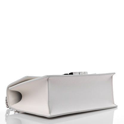 Christian Dior Grained Calfskin 30 Montaigne Chain Flap Bag White 4 of 6