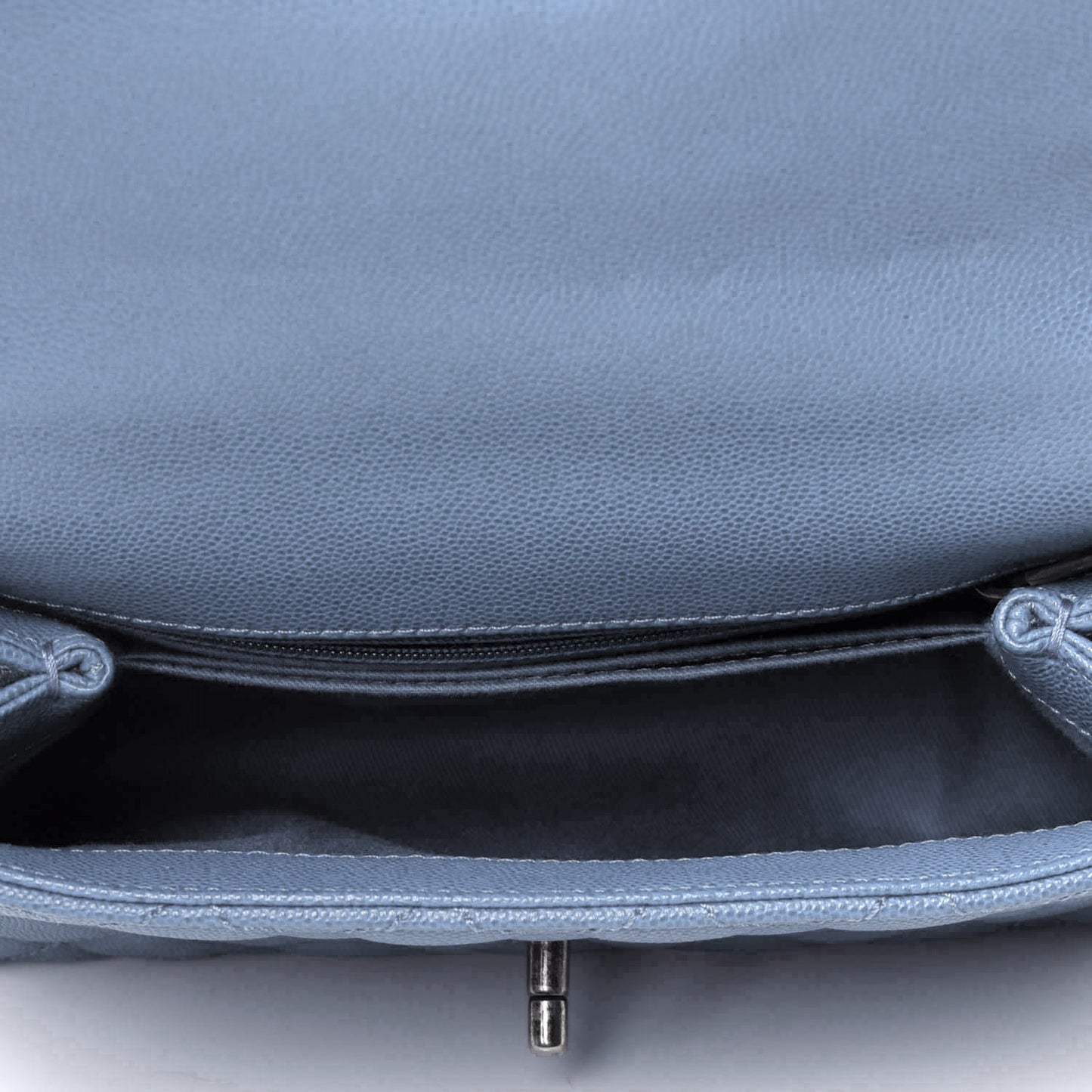 Caviar Quilted Mini Coco Handle Flap Navy