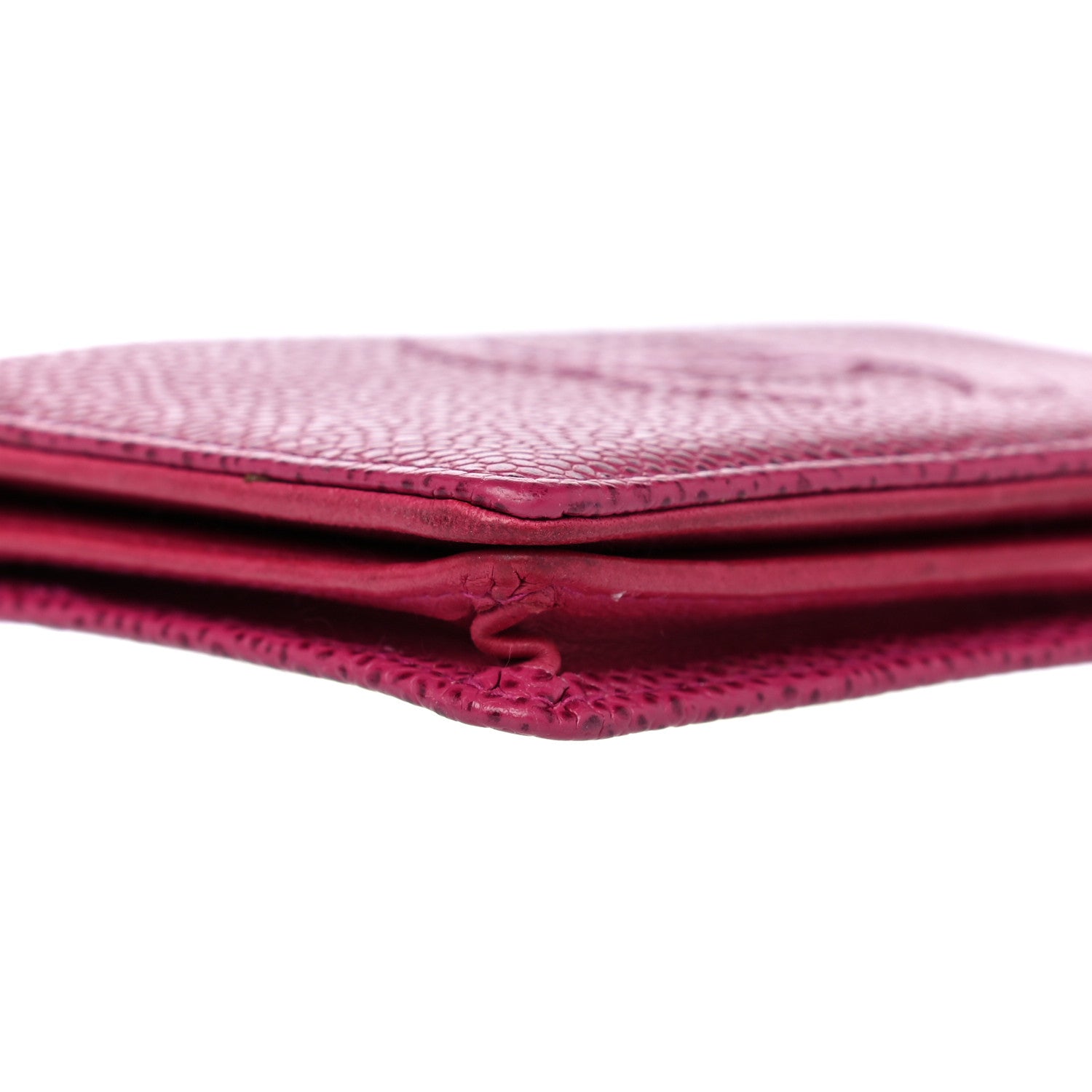 Chanel Caviar Timeless CC Card Holder Wallet Dark Pink 13 of 18