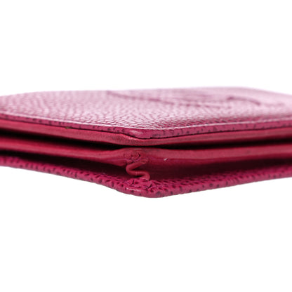 Chanel Caviar Timeless CC Card Holder Wallet Dark Pink 13 of 18