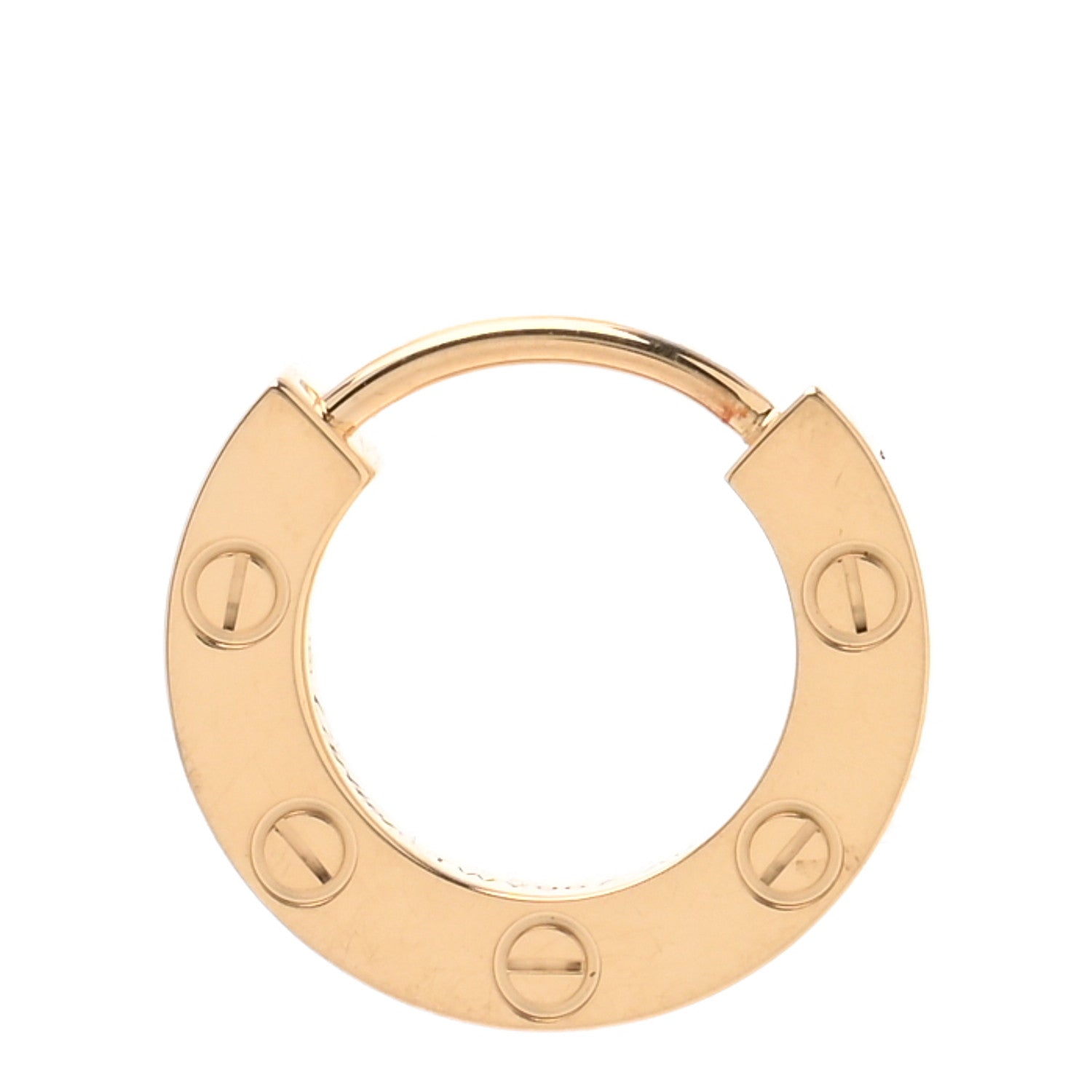 Cartier 18K Yellow Gold Single LOVE Hoop Earring 1 of 4