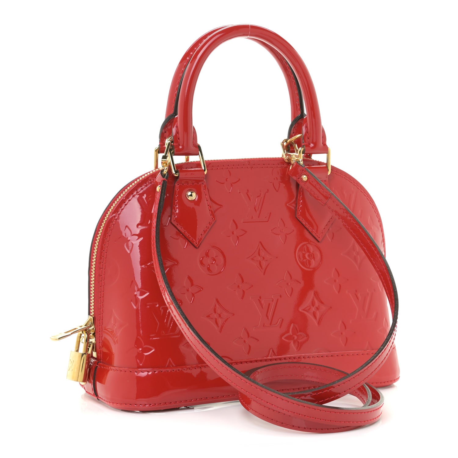 Louis Vuitton Vernis Alma BB Cherry 3 of 8