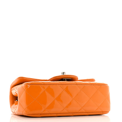 Chanel Patent Quilted Extra Mini Rectangular Flap Orange 4 of 13