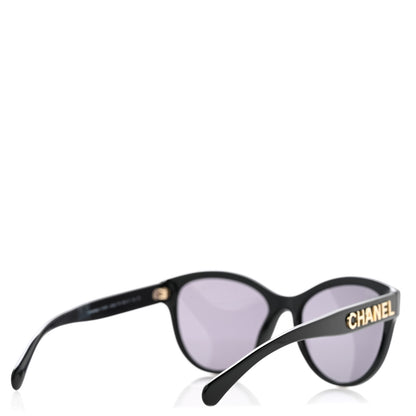 Chanel Acetate Pantos Logo Polarized Sunglasses 5458 Black 4 of 8