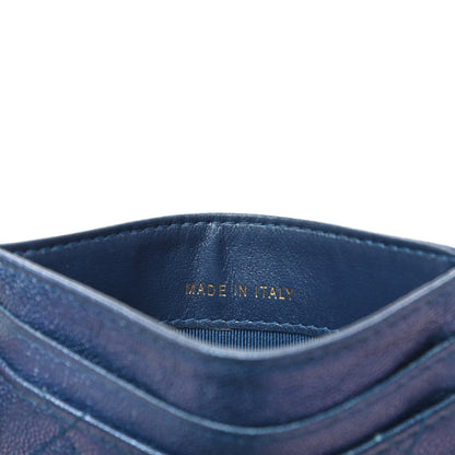 Chanel Iridescent Caviar Quilted Card Holder Dark Blue 7 of 8