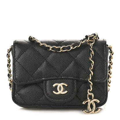 Chanel Caviar Quilted Mini Chain Belt Bag Black 1 of 11