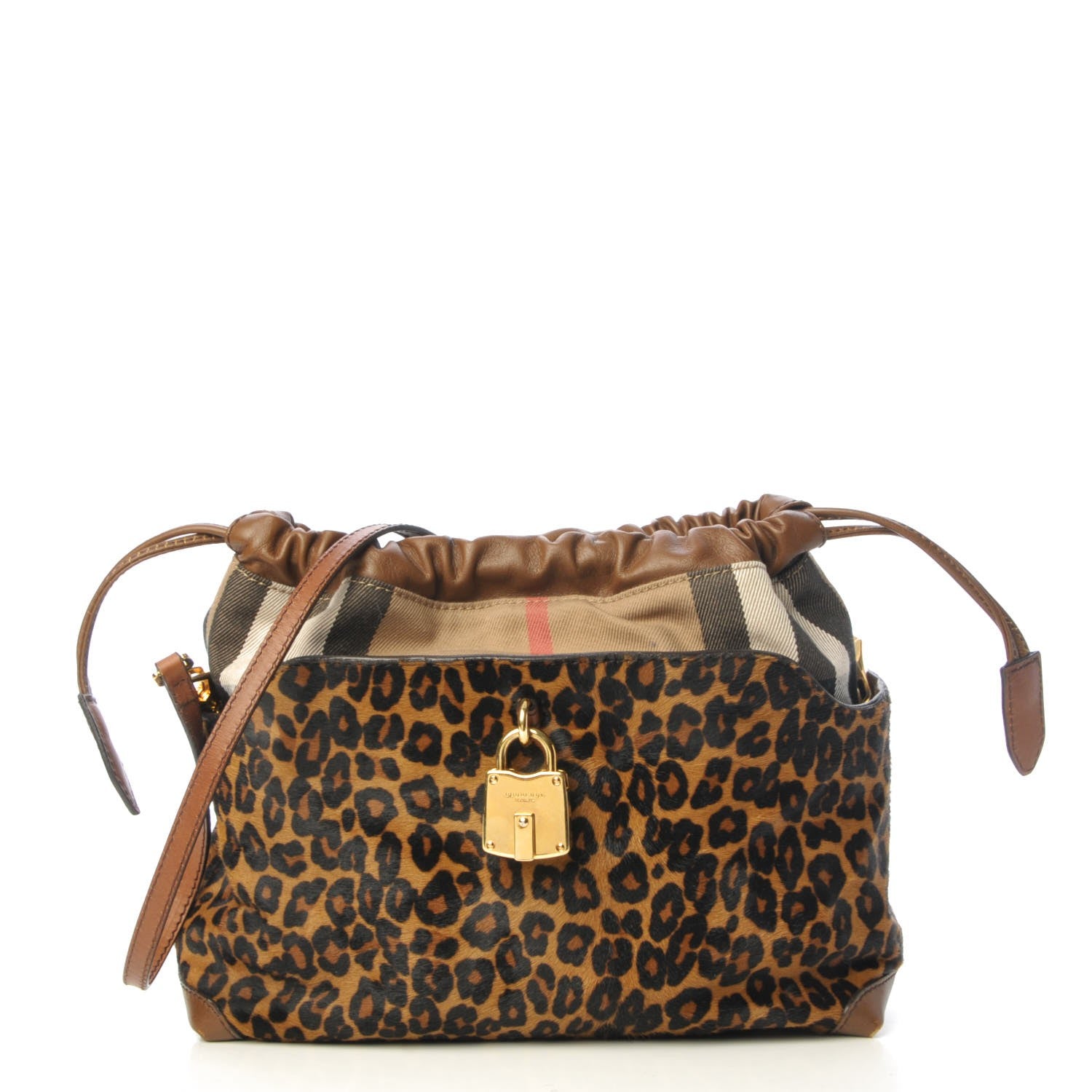 Burberry House Check Calf Hair Leopard Print Little Crush 1 of 10