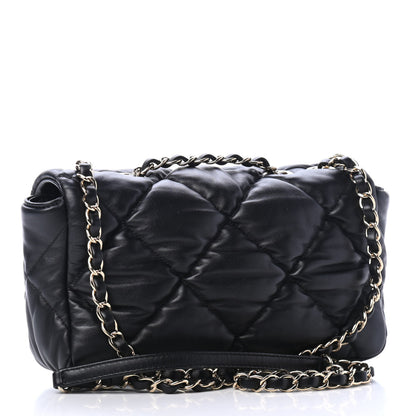 Chanel Calfskin Quilted Medium Bubbly Flap Black 2 of 4